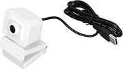 White Web Cam 1080P 30fps 360 Degree Rotation USB Computer Webcam for Live Broadcast Online Class Meeting with Microphone for Win10 Win7 Vista OS X System
