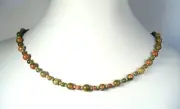 Lyn's Jewelry Unakite Necklace Silver 18"