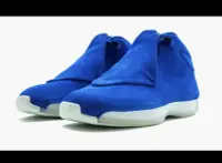 在飛比找Yahoo!奇摩拍賣優惠-全新 Air Jordan 18 Retro 麂皮 寶藍、橙