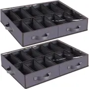 Anyoneer Under Bed Shoe Storage Organizer, Set of 2