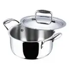 Vinod Platinum Stainless Steel Saucepot Casserole, 24 cm, 5 Ltr- Free Delivery