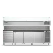 Moretti Forni 3 Door + Drawers Pizza Preparation Counter with Granite Worktop - TZ17/1MC - TZ17/1MC-EQ