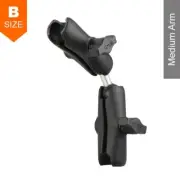 RAM Double Socket Arm with Dual Extension and Ball Adapter 1" Ball