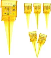 1/10pcs Plastic Lawn Water Meter Bright Yellow Outdoor Rain Water Measurement Reusable Tool Measuring Tool Water Outdoor