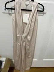Witchery Champagne Satin Dress Size 4- BNWT