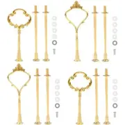 4 Set of 3 Tier Cake Plate Stand Handle Hardware, 2 Styles Tiered Fruit4285