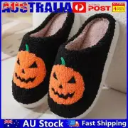 Halloween Skeleton Plush Slippers Flat Thermal Slippers Anti Slip for Men Women