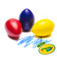 在飛比找PChome24h購物優惠-美國 Crayola繪兒樂 幼兒可水洗掌握蛋型蠟筆3色(紅黃