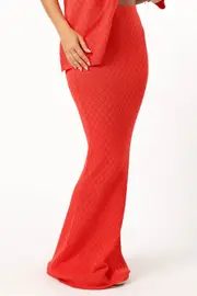 [PUP27] Stella Knit Skirt - Jaffa XS Orange