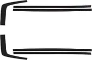 Side Window Chrome Delete Vinyl Wrap Overlay fit for 2022 2023 2024 Mitsubishi Outlander with Blackout Film Gloss Black Kits Accessories
