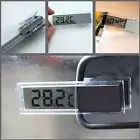 Car Interior Transparent Thermometer Fahrenheit Celsius Windshield LCD Digital