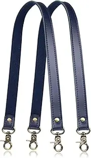 [A ALLZEDREAM] Allzedream Genuine Leather Shoulder Bag Replacement Strap Canvas Sewing, Pack of 2, navy, M, Classic