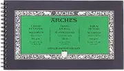 Arches 300 GSM Cold Pressed Pro Oil Paper Book, Natural White, 15 x 25 cm (15 Sheets)