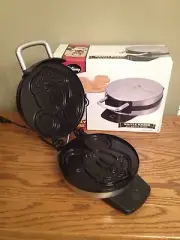 Adorable Disney MICKEY MOUSE Waffle Maker Brushed STAINLESS Steel Nonstick *NEW*