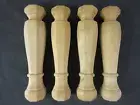 4 Spindle-Flex Solid Hardwood 8 Sided Furniture Table/Chair/Bed Legs 10 inch