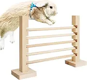 Rabbit Exercise Obstacle, Natural Wood Rabbit Jump, Small Animal Training Hurdles, Rabbits Obstacle Course Set, 32.5x7x21.2cm/12.8x2.76x8.35 Inches