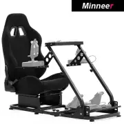 Minneer Flight/Racing Simulator Cockpit with Seat Fit Logitech G923 G29 HOTAS