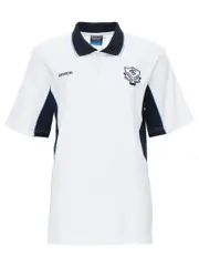 S/S Snr White/navySky Polo With Emb