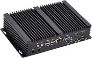 HUNSN Fanless Industrial PC, Mini Computer, Intel Celeron 2955U 2957U, Windows 11 or Linux Ubuntu, IM03, AC WiFi, BT, VGA, HDMI, LAN, 2 x COM RS232, 6 x USB2.0, 8G RAM, 128G SSD