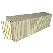 Build-A-Shed 1.2 x 6.0 x 2.0m Skillion No Side Doors Shed - Cream