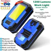 Work Light RECHARGEABLE Magnetic COB LED Light Workshop Boat Mechanic Camping