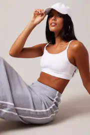 Grey Midi Skirt Side Stripe - Size 12, Women's Maxi Skirt