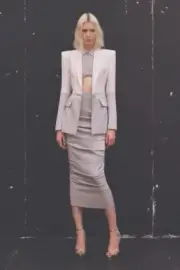 NWT Alex Perry Lycra Top, Satin Crepe Skirt and Blazer AU 10