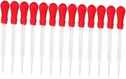 ROMISBABA 13pcs Silicone Mold Pipette Droppers Glass Liquid Droppers for School and Home Experiments Lightweight and Portable for Easy Use and Storage