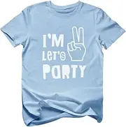 [Tstars] I'm Two Let's Party Cute 2nd Birthday Gift Toddler Kids T-Shirt