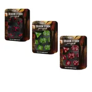 [Metallic Dice Games] MDG Dragon Storm Scale Silicone Dice Set 16mm - Black
