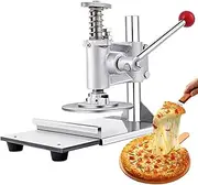 Pizza Dough Press Machine, Stainless Steel Pizza Presser with Adjustable Thickness, Commercial Chapati Sheet Pizza Crust Press Plate for Pizza, Tortilla, Pastry Small_14cm