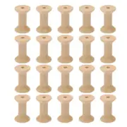 50pcs Spools Small Wood Spool Sewing Wood Spool Thread Ribbon Bobbin