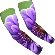 [FSCEV] Purple Lavender Flower Sun Protection Arm Sleeves Outdoor Essentials Cooling Compression Golf Hiking Cycling