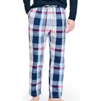 在飛比找ETMall東森購物網優惠-NAUTICA 2023男時尚舒適紅藍白多色格子長睡褲