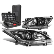 For 2010-2013 Mazda 3 Black/Clear Signal Projector Headlight Head Lamp+Tool Box (for: Mazda)