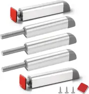 Push to Open Cabinet Hardware Silver 5 Pack Magnetic Push Latch for Hidden Door