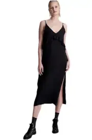 Anthropologie One Teaspoon Black Slip Dress XS Club Sexy Cocktail C3