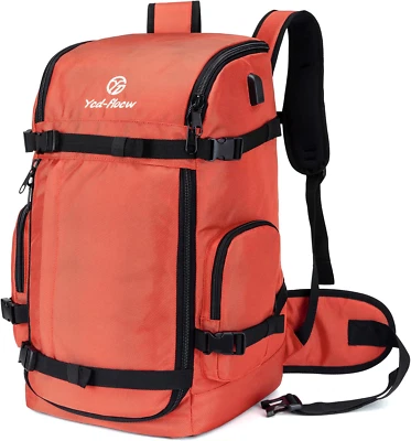 Ski Boot Bag Backpack, 50L Large Capacity Water-Resistant Padded Ski Travel Bag