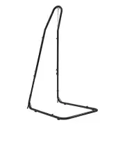 Adjustable Double-L shaped Metal Curved Hammock Chair Stand, Max.Capacity 330lb