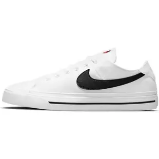 南◇2021 7月 NIKE Court Legacy Canvas CW6539-101 白色黑勾 帆布 女鞋 基本款