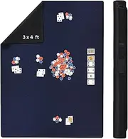 Feltectors Board Game Table Mahjong Mat Card Table Cover Neoprene for Gaming Table Top RPG, Dice Games, Water Resistant with Carry Storage Case 3 x 4 ft. (36" x 48")