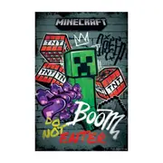 Impact Merch Minecraft Do Not Enter Graffiti Wall Regular Sized Poster 92x61cm
