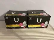 2 U by Kotex Balance Ultra Thin Pads with Wings, Regular Absorbency, 18 Ct