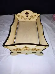 Handmade Wood Crib (Manger) for Baby Jesus Nativity Scene Decor Many Sizes