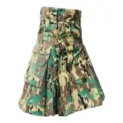 Men's Camouflage Military Cotton Utility Handmade Tactical Cargo Pockets Kilt