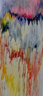 "Empathy" 15X30 Acrylic On Canvas Original Painting By Nysos