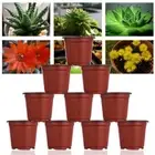 Soft Plastic Mini Two-Tone Round Planter Flower Vases Plant Trays Nursery Pots