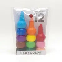 在飛比找PChome24h購物優惠-日本製 Baby Color 兒童安全蠟筆 蠟筆組12色(1