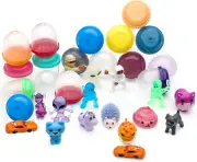 Vending Machine Capsules with Toys in Bulk - 1.1 Inch Tiny Frosty Clear-Colored
