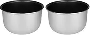 2pcs Inner Shop Stick Electric Cooking Instapot Alloy Liner Insert Aluminum Use Household for Metal Tank Bowl Accessory Non Replace Non- stick Home Pot L Nonstick Rice Non-